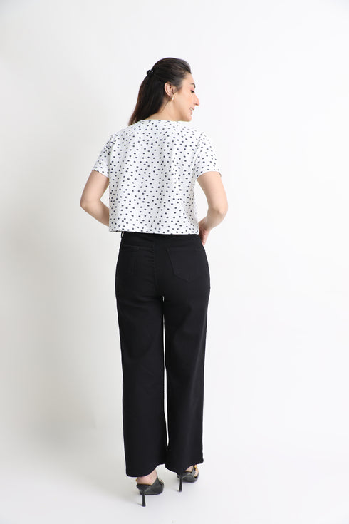 Floral Boxy Cropped T-Shirt